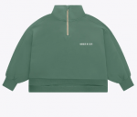 OSAKA Women Cropped Half Zip Sweater