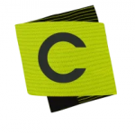 SPORTI Brassard Velcro Capitaine Réversible (Noir/Jaune)
